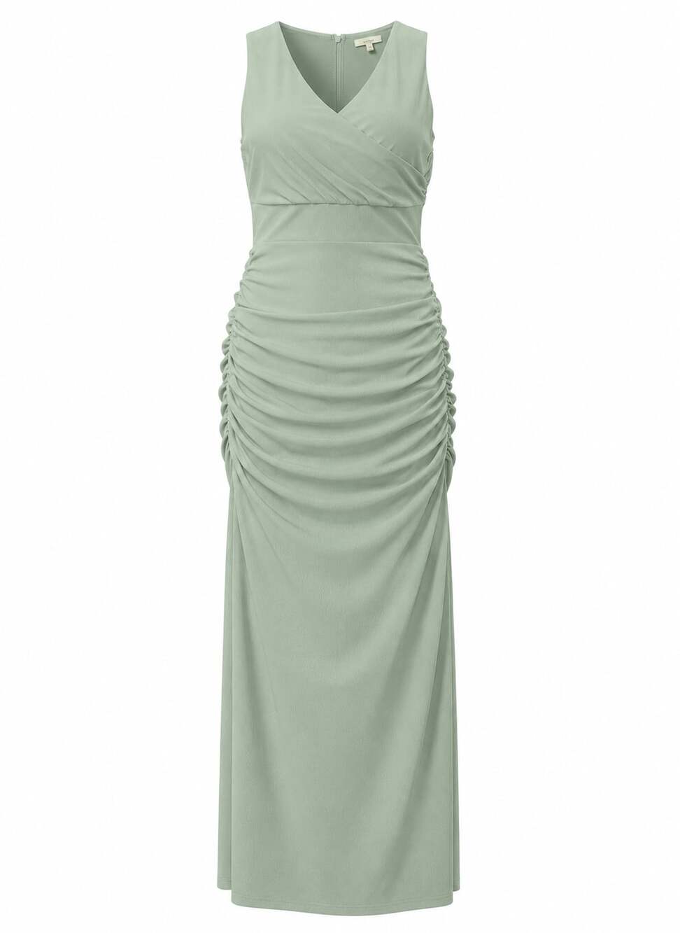 Abercrombie & Fitch Women’s Green Ruched Maxi Dress Size Medium Petite NWT